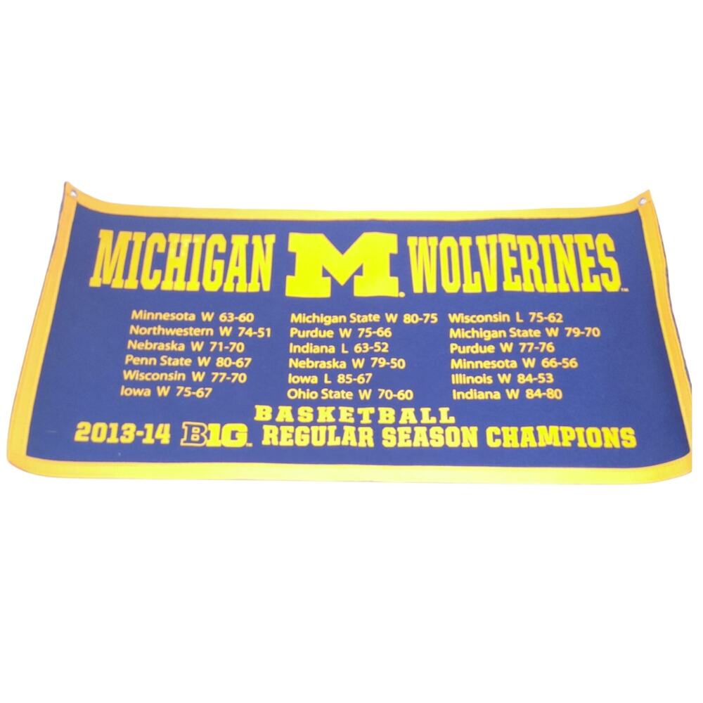 Michigan Wolverines 2013-14 Big Ten Basketball Regular Season Champions Banner